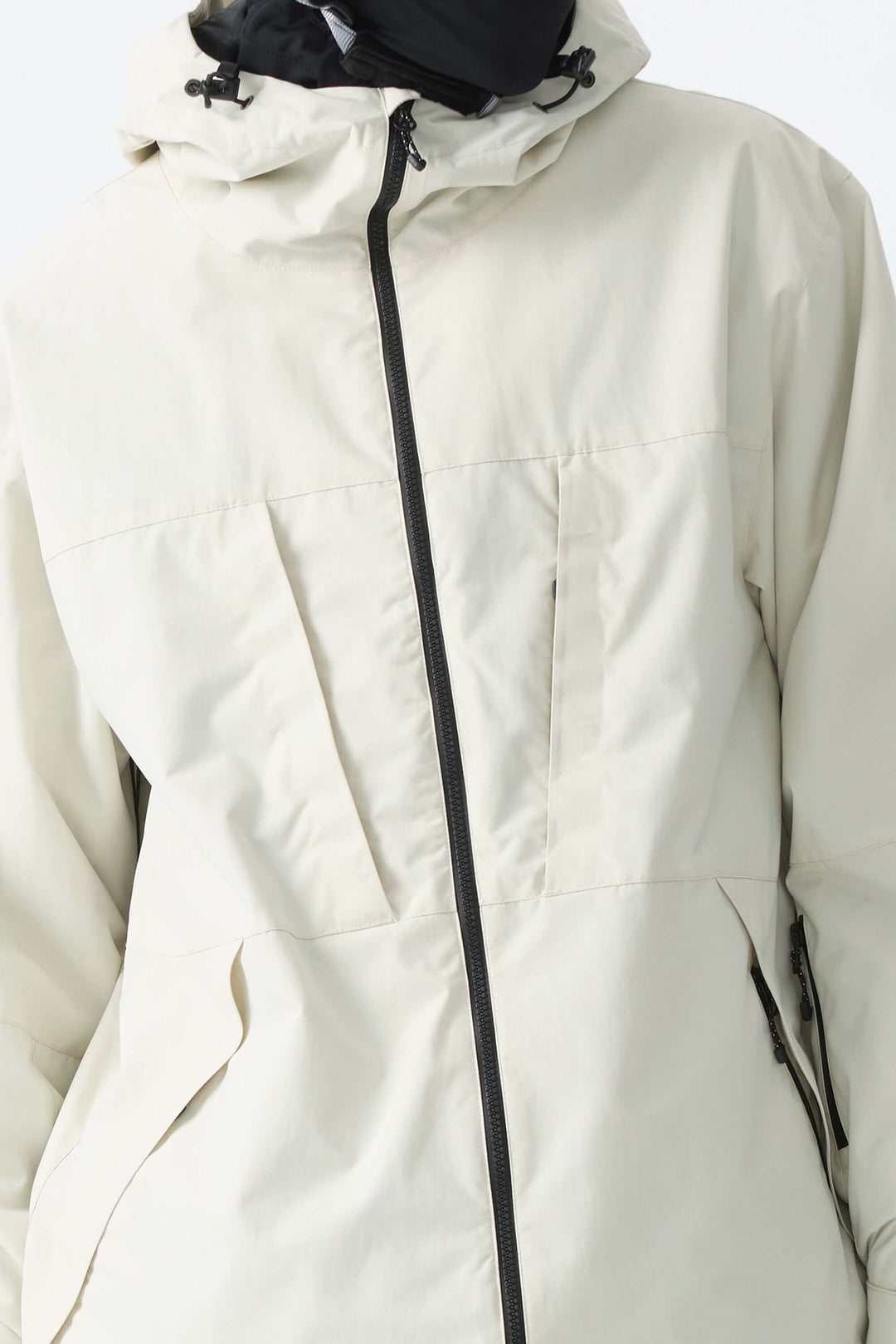 Men's Off White Minimal Multi-Pocket Snow Jacket