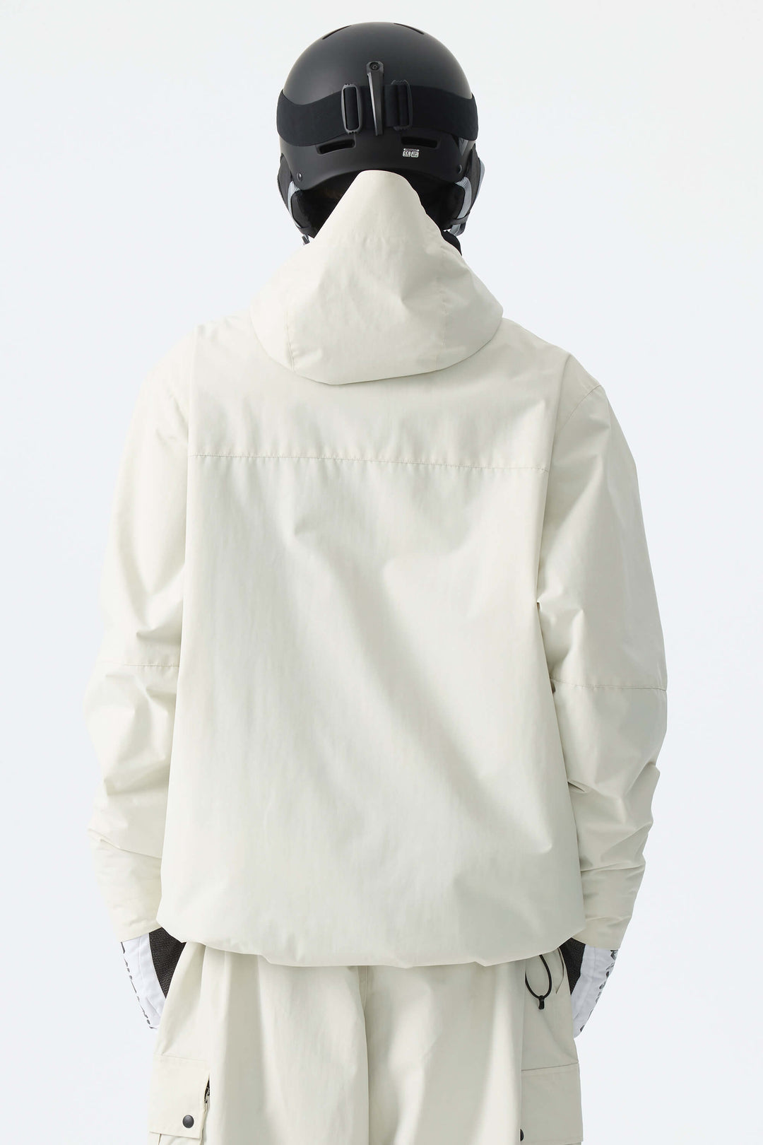 Men's Off White Minimal Multi-Pocket Snow Jacket