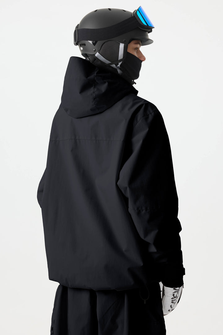 Men's Off White Minimal Multi-Pocket Snow Jacket