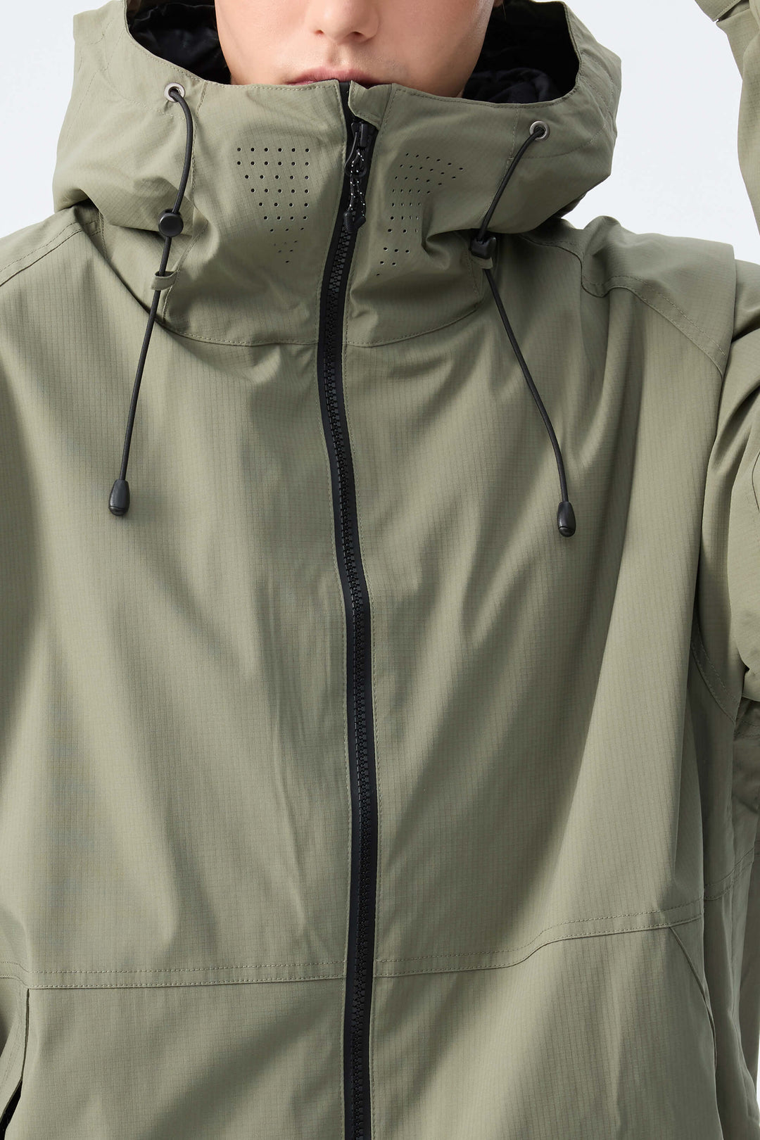 Men's Army Green Recycled Minimalist Insulated Snow Jacket
