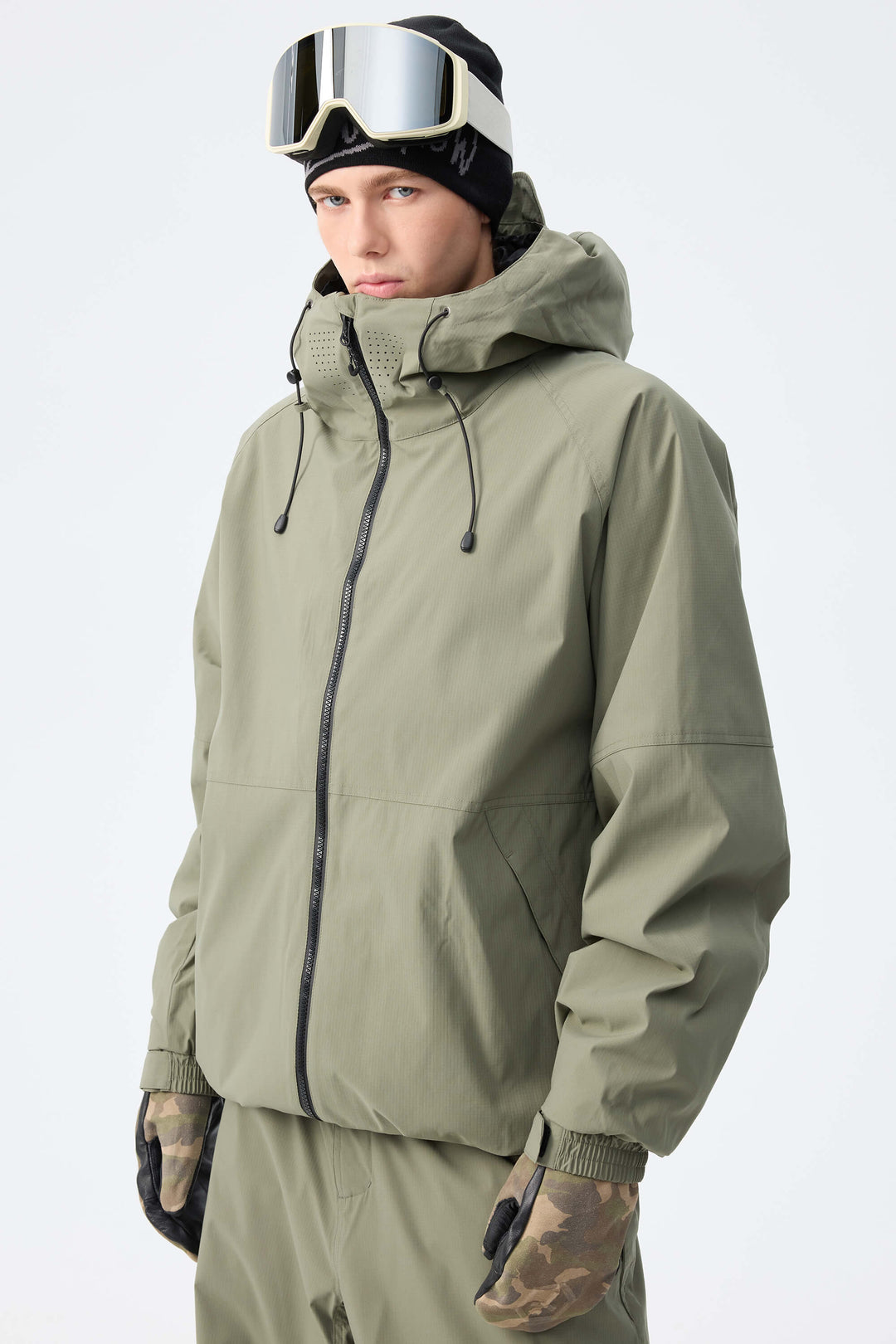 Men's Brown Recycled Minimalist Insulated Snow Jacket