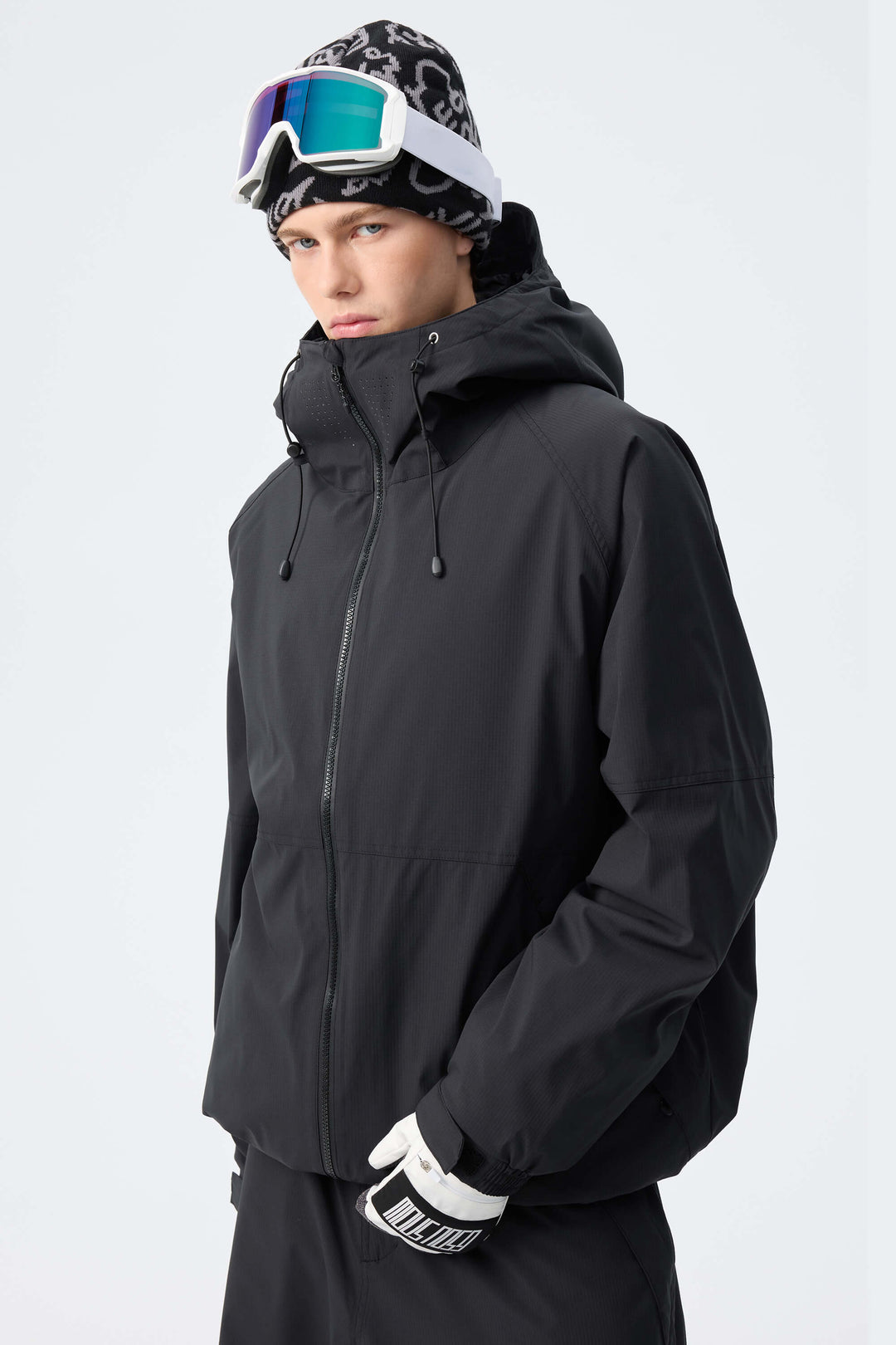 Men's Brown Recycled Minimalist Insulated Snow Jacket
