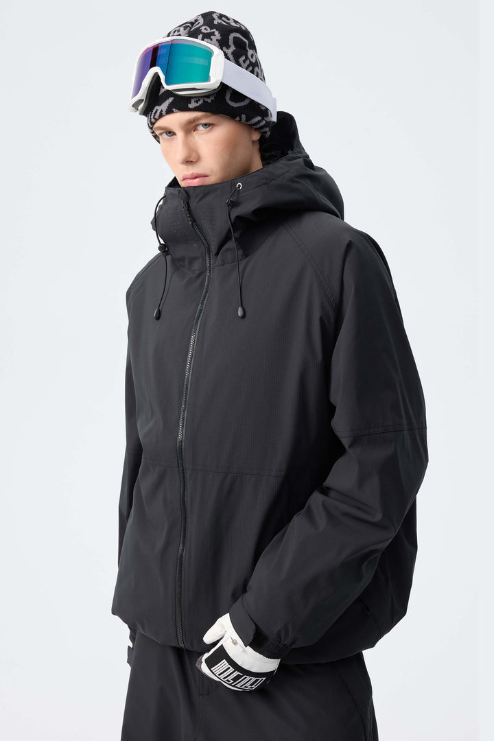 Men's Brown Recycled Minimalist Insulated Snow Jacket