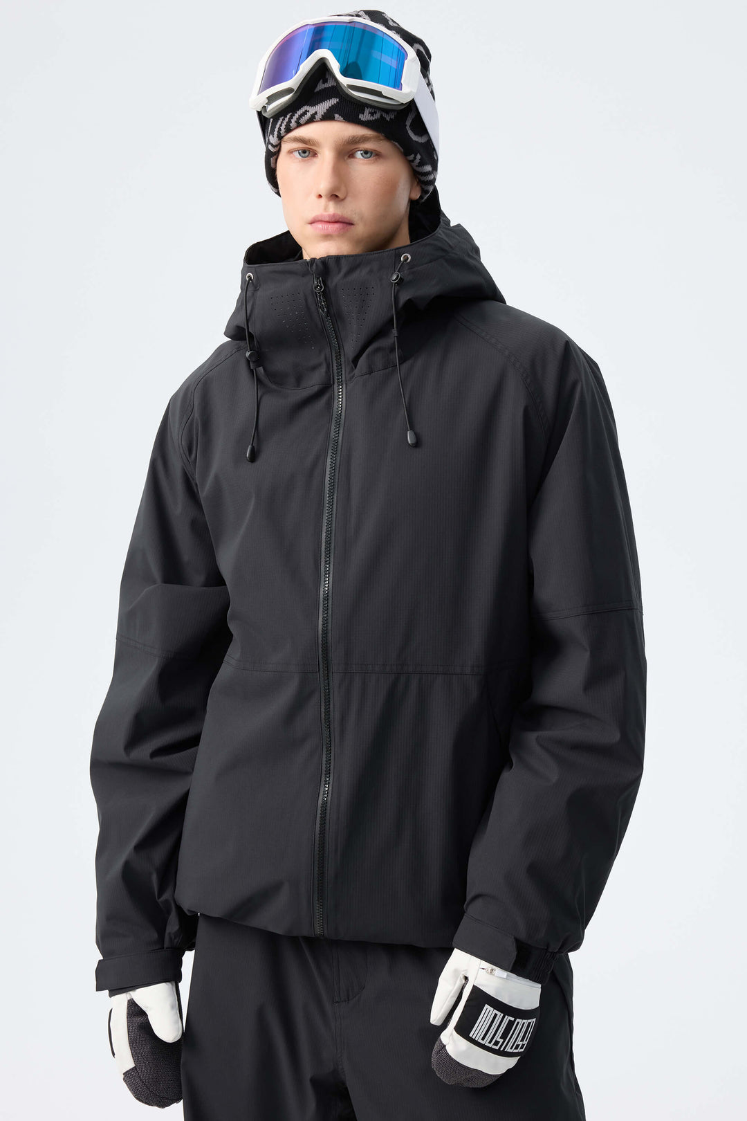 Men's Black Recycled Minimalist Insulated Snow Jacket