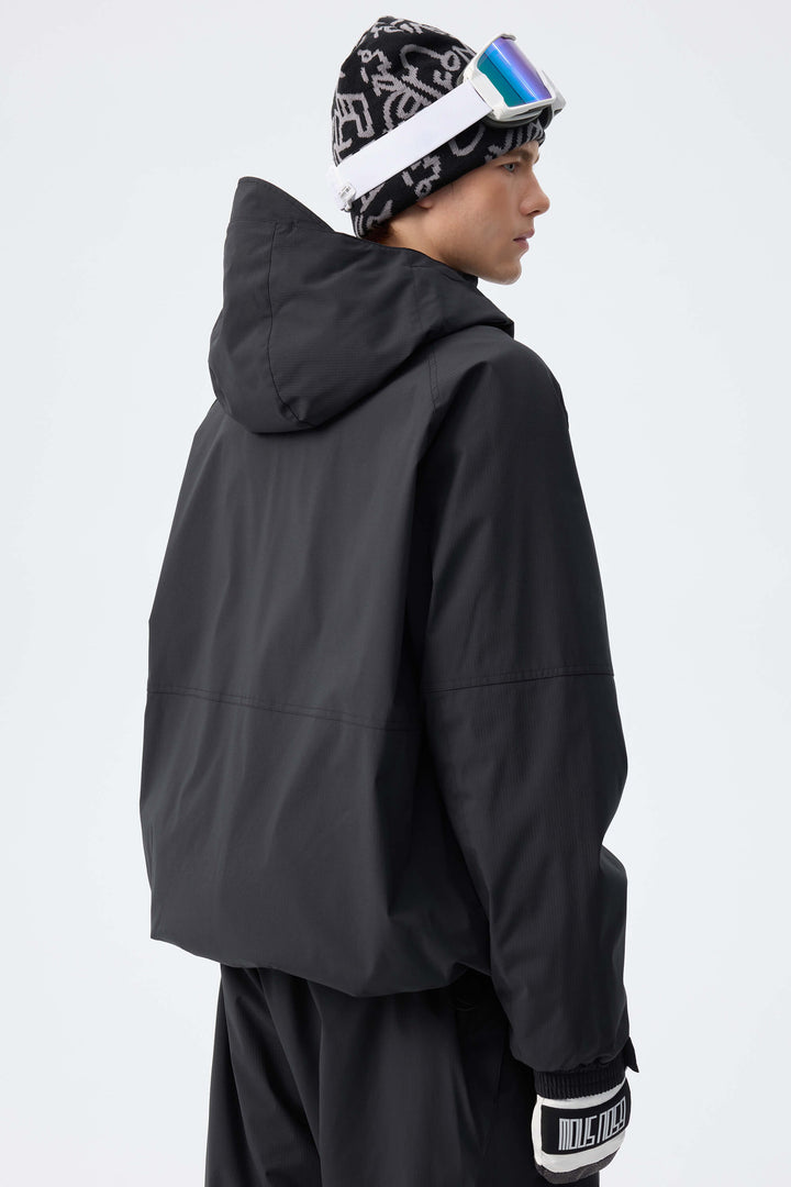 Men's Black Recycled Minimalist Insulated Snow Jacket