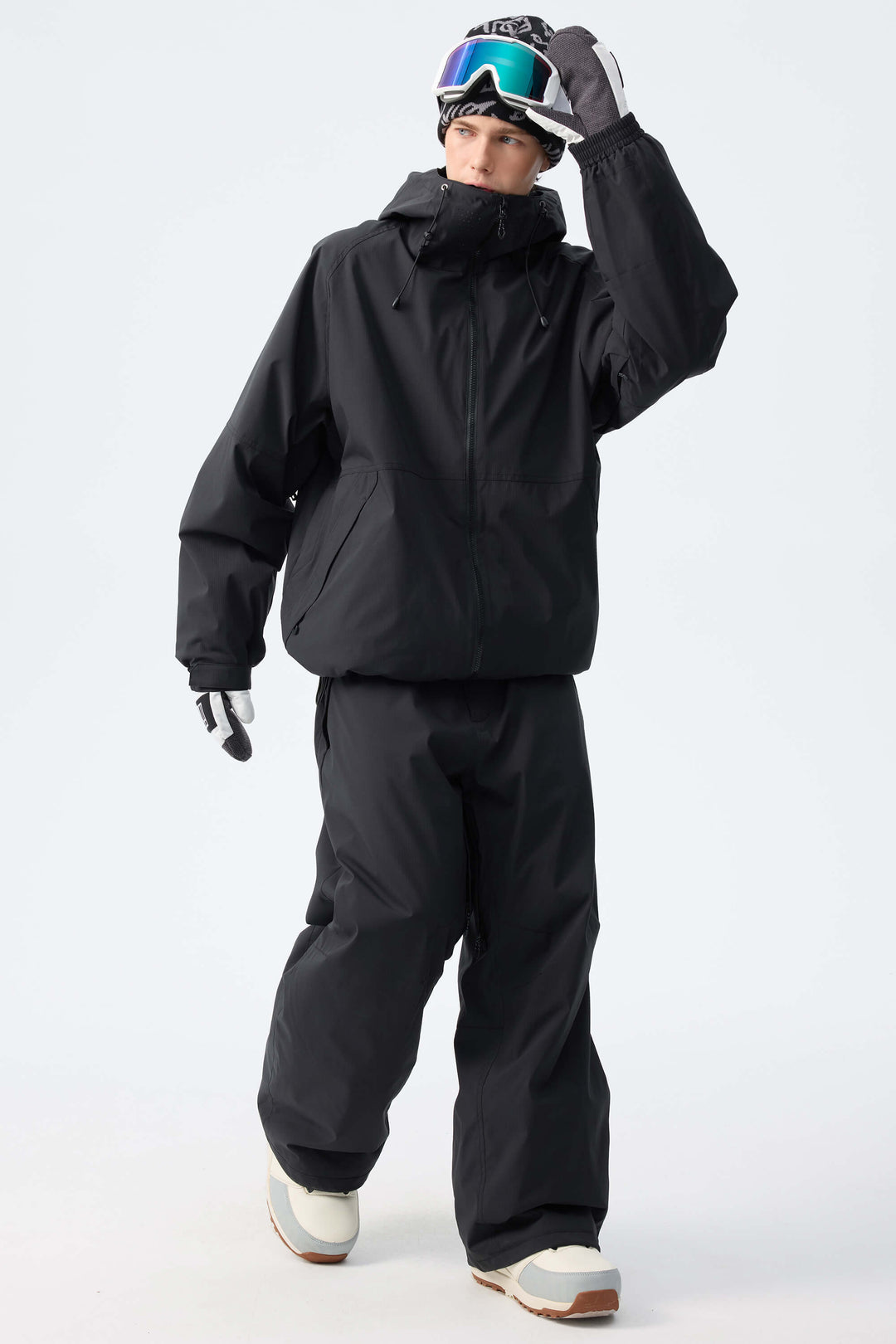 Men's Brown Recycled Minimalist Insulated Snow Jacket