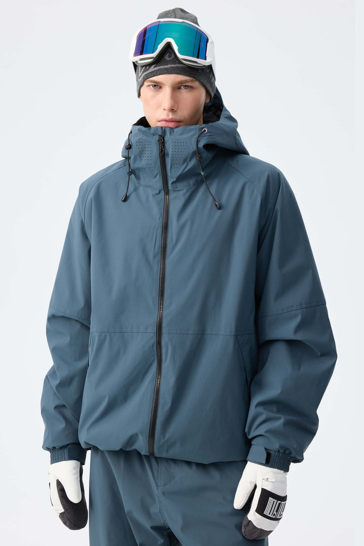 Men's Brown Recycled Minimalist Insulated Snow Jacket