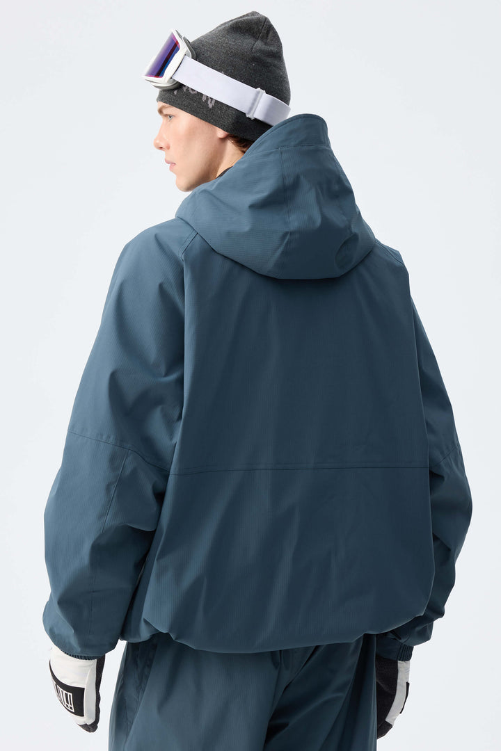 Men's Slate Blue Recycled Minimalist Insulated Snow Jacket