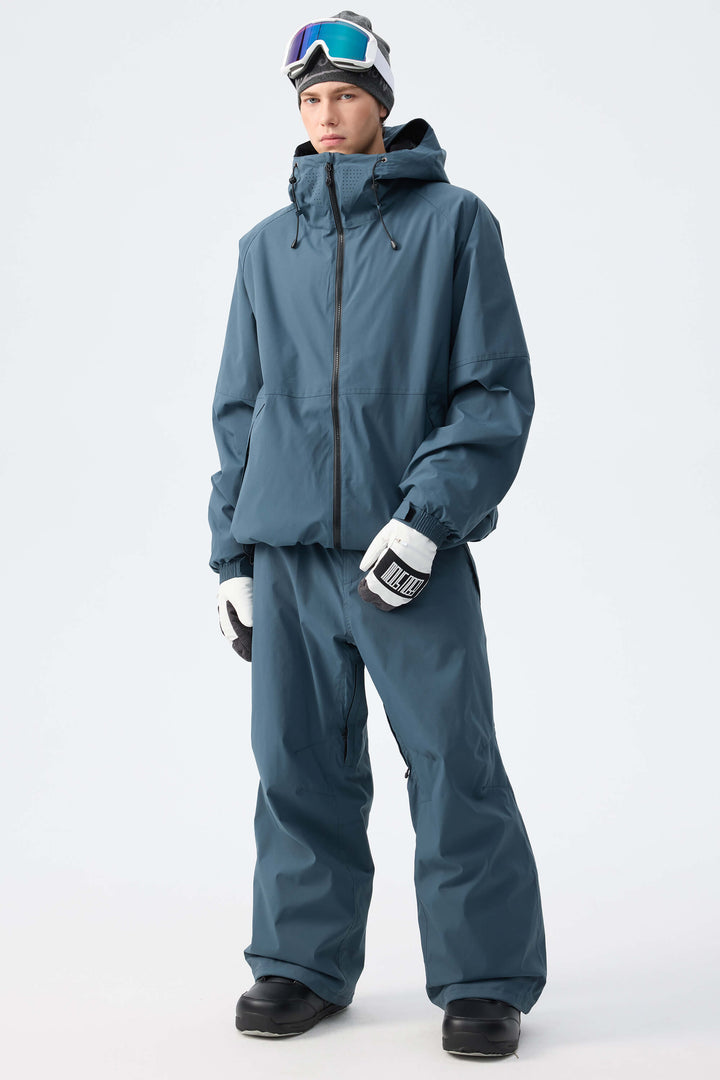 Men's Brown Recycled Minimalist Insulated Snow Jacket