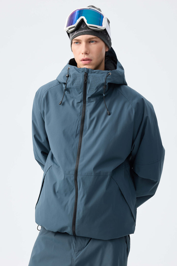Men's Slate Blue Recycled Minimalist Insulated Snow Jacket