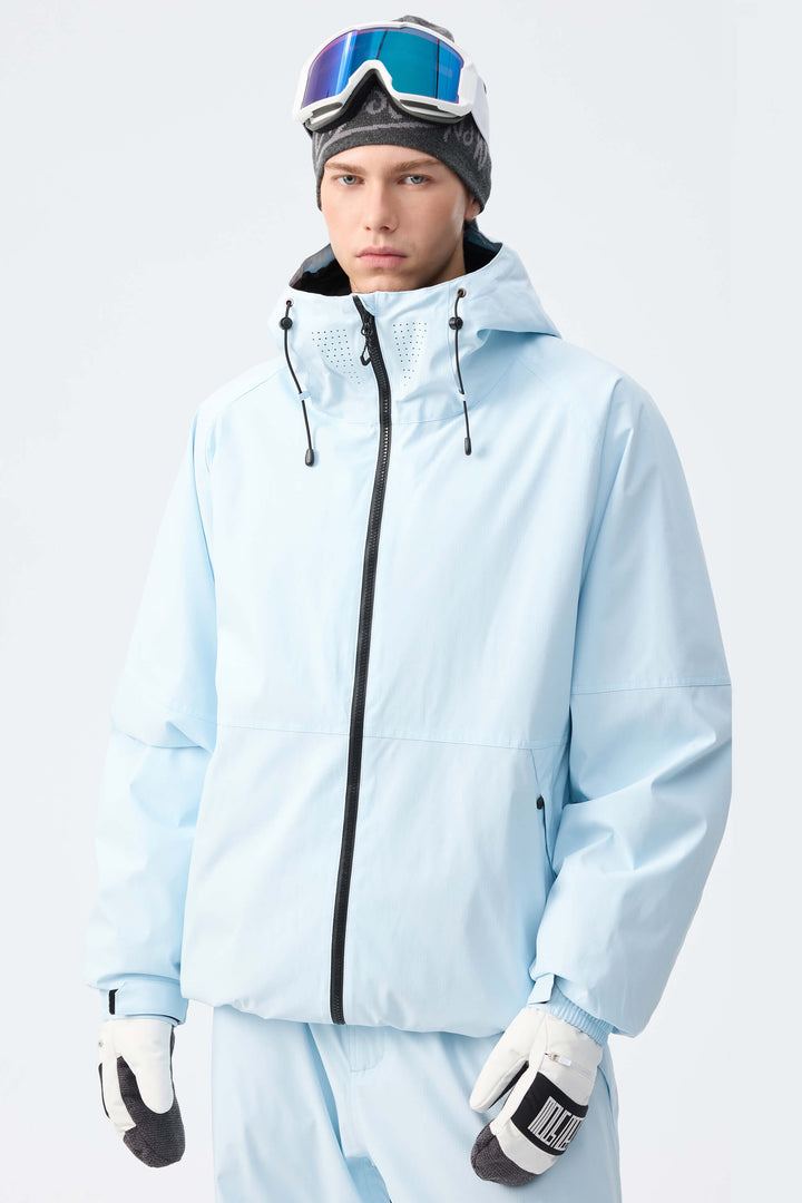 Men's Brown Recycled Minimalist Insulated Snow Jacket