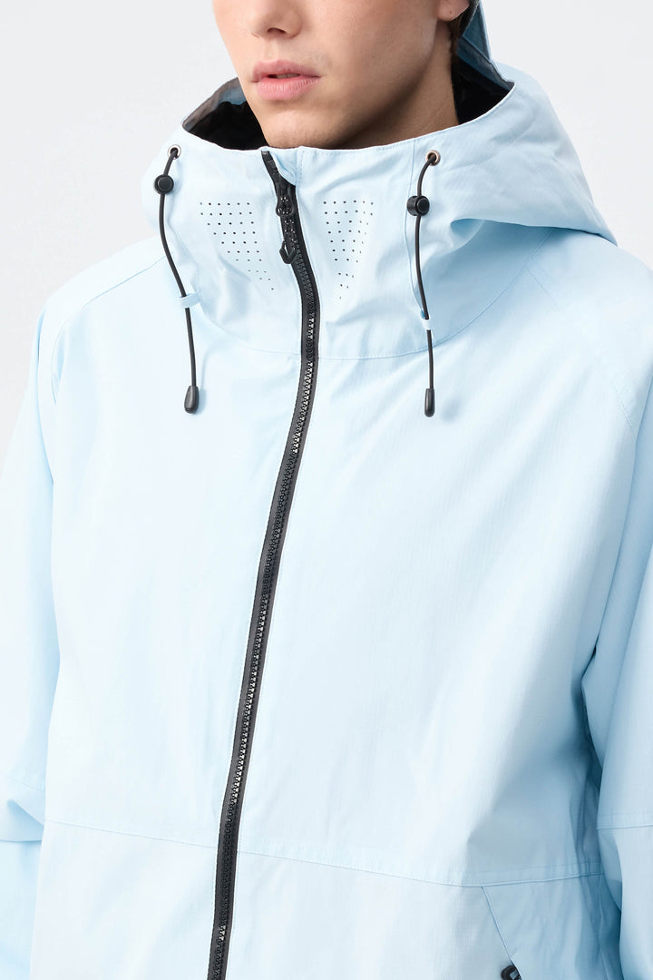 Men's Ice Blue Recycled Minimalist Insulated Snow Jacket
