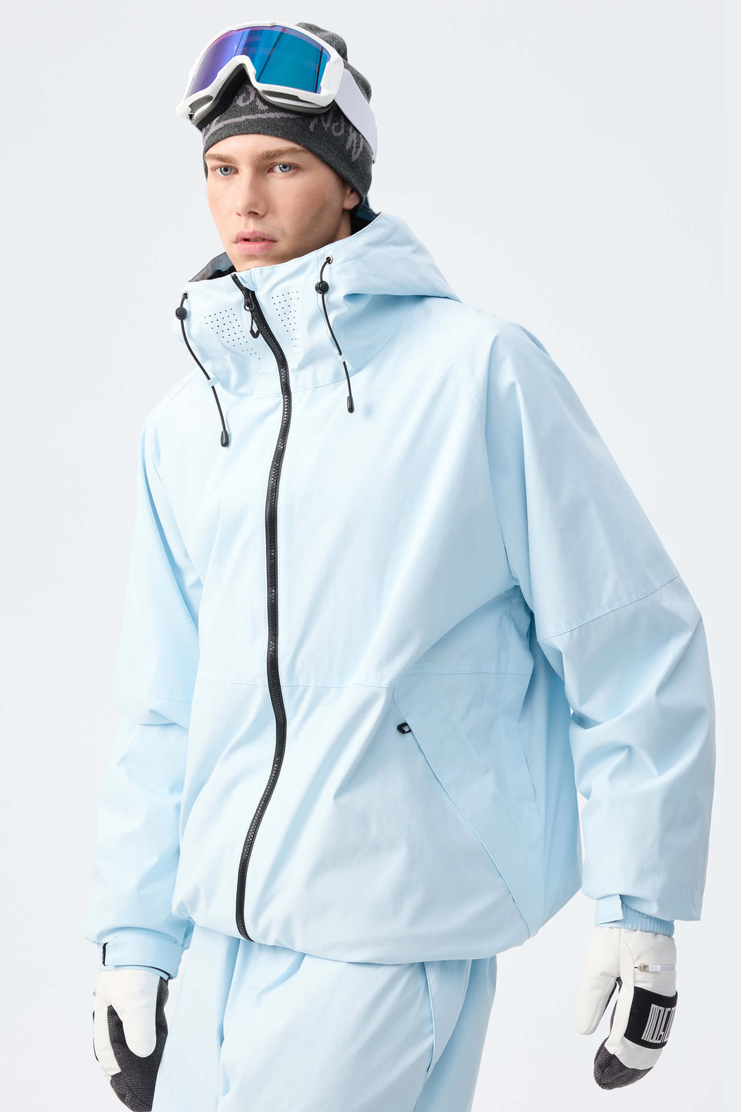 Men's Brown Recycled Minimalist Insulated Snow Jacket