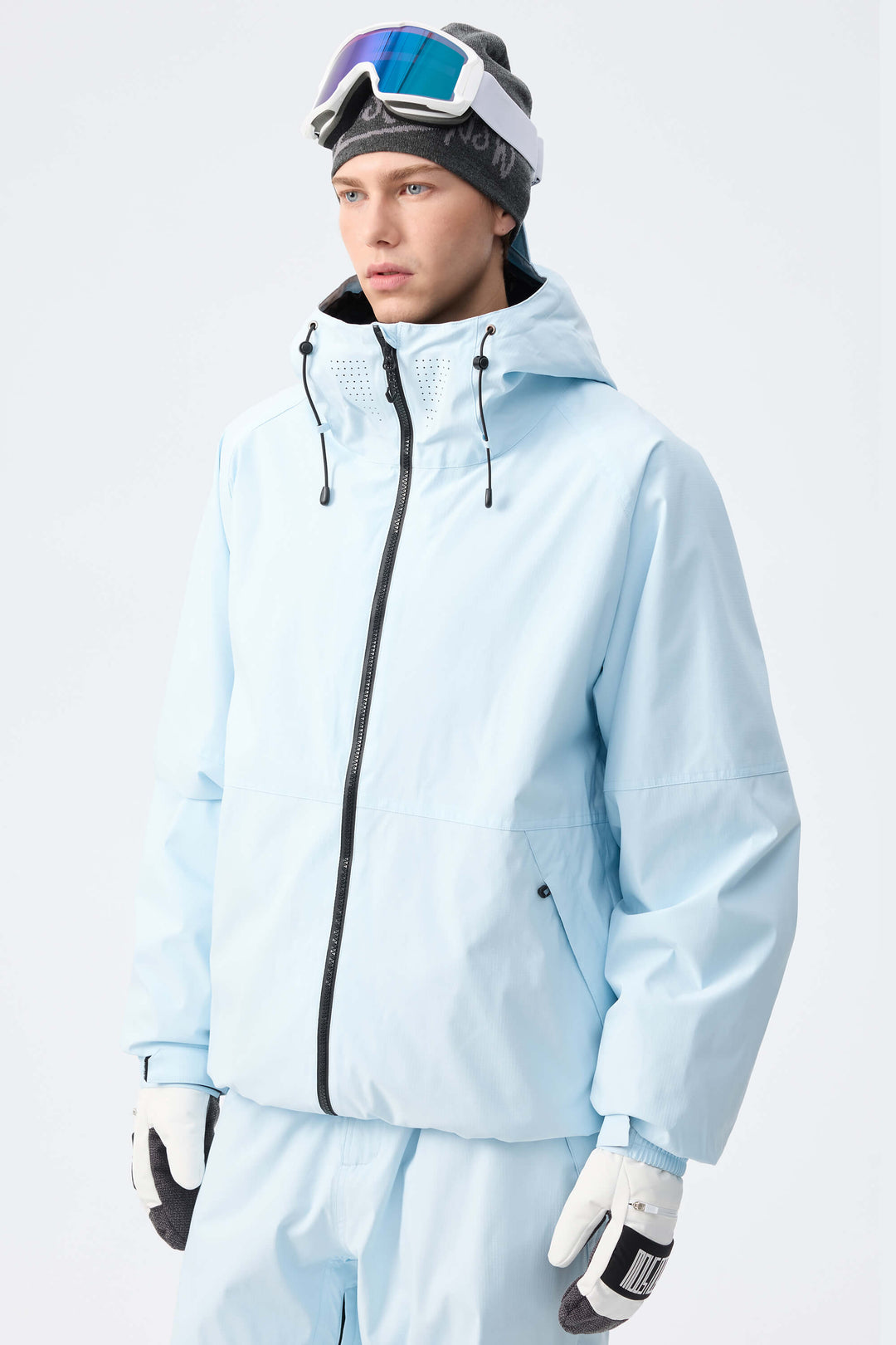 Men's Black Recycled Minimalist Insulated Snow Jacket