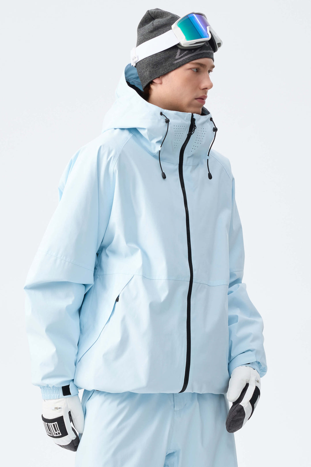 Men's Ice Blue Recycled Minimalist Insulated Snow Jacket