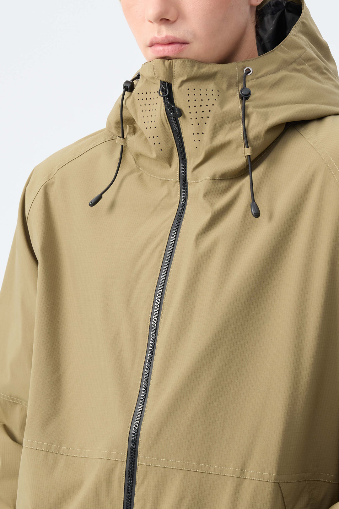 Men's Khaki Recycled Minimalist Insulated Snow Jacket