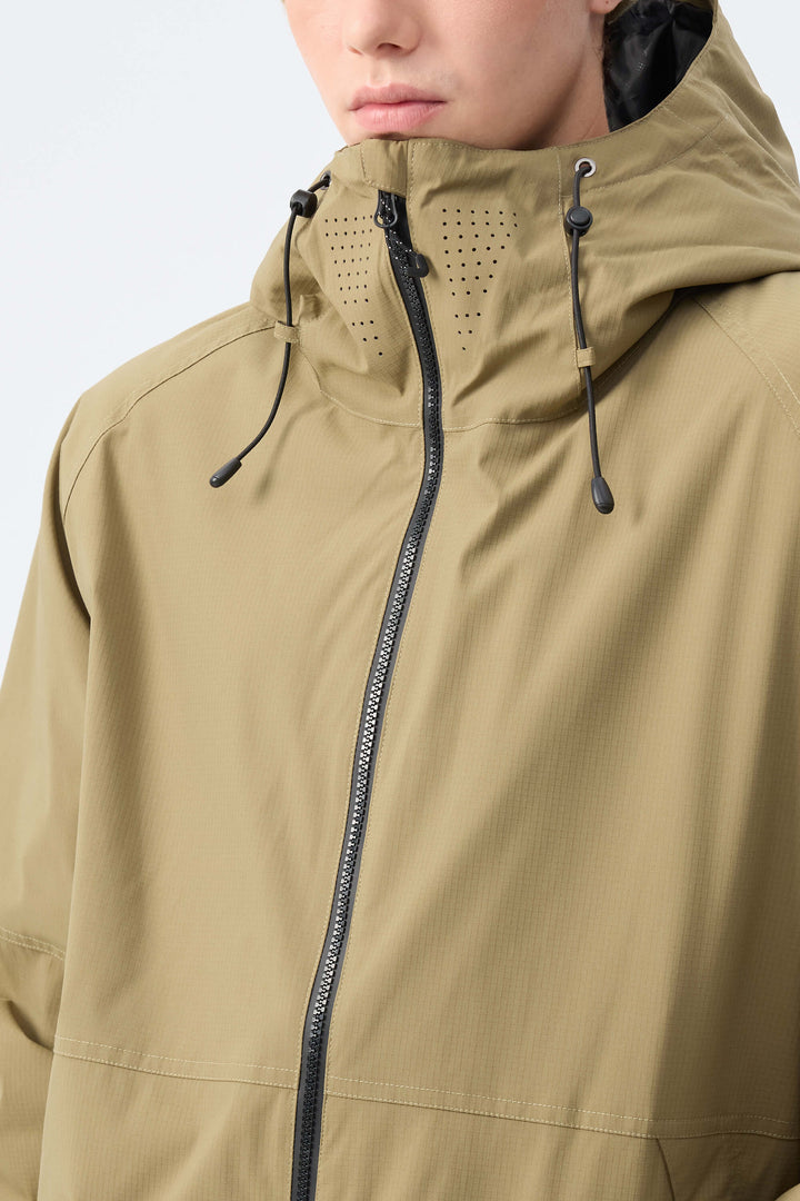 Men's Khaki Recycled Minimalist Insulated Snow Jacket