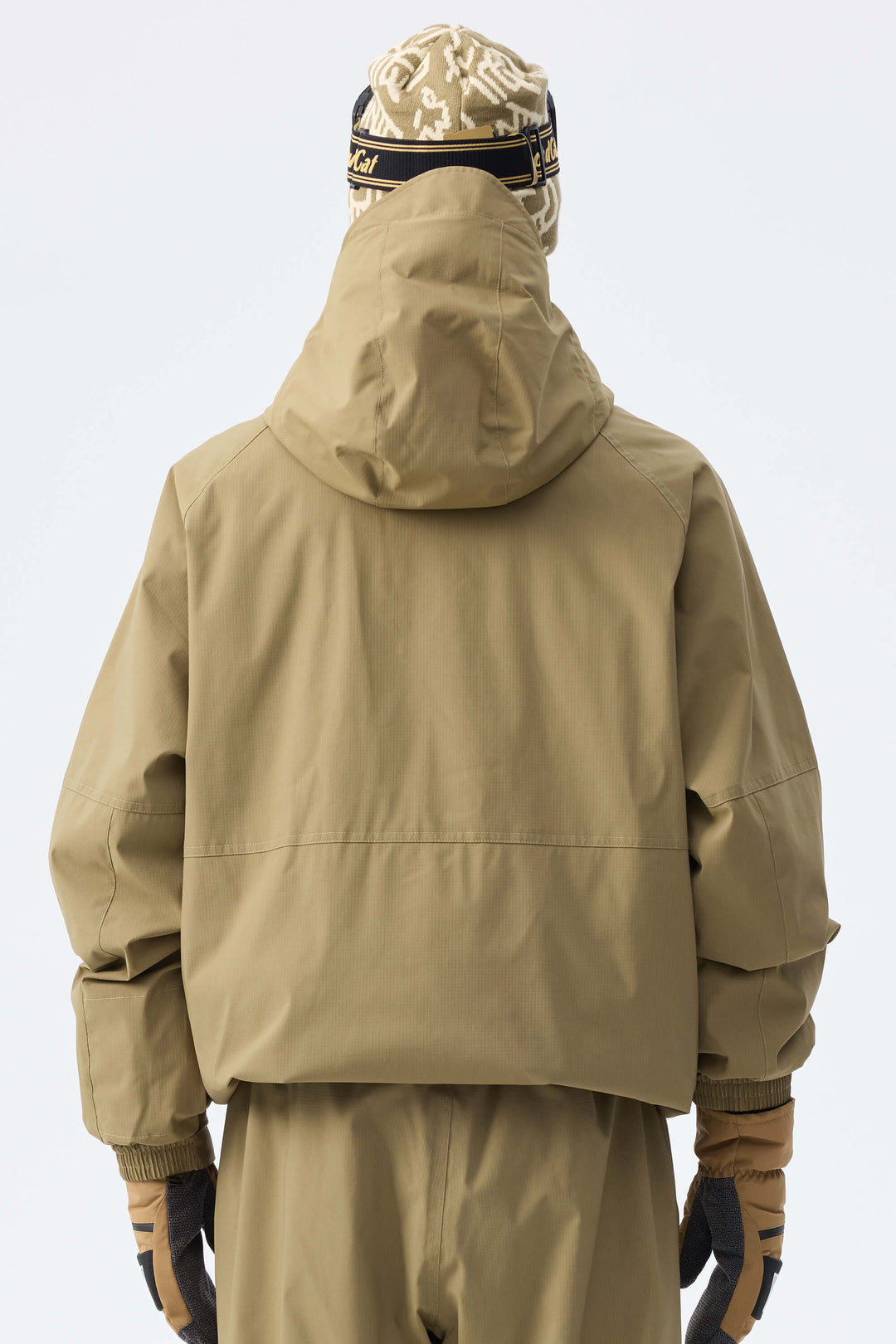 Men's Khaki Recycled Minimalist Insulated Snow Jacket