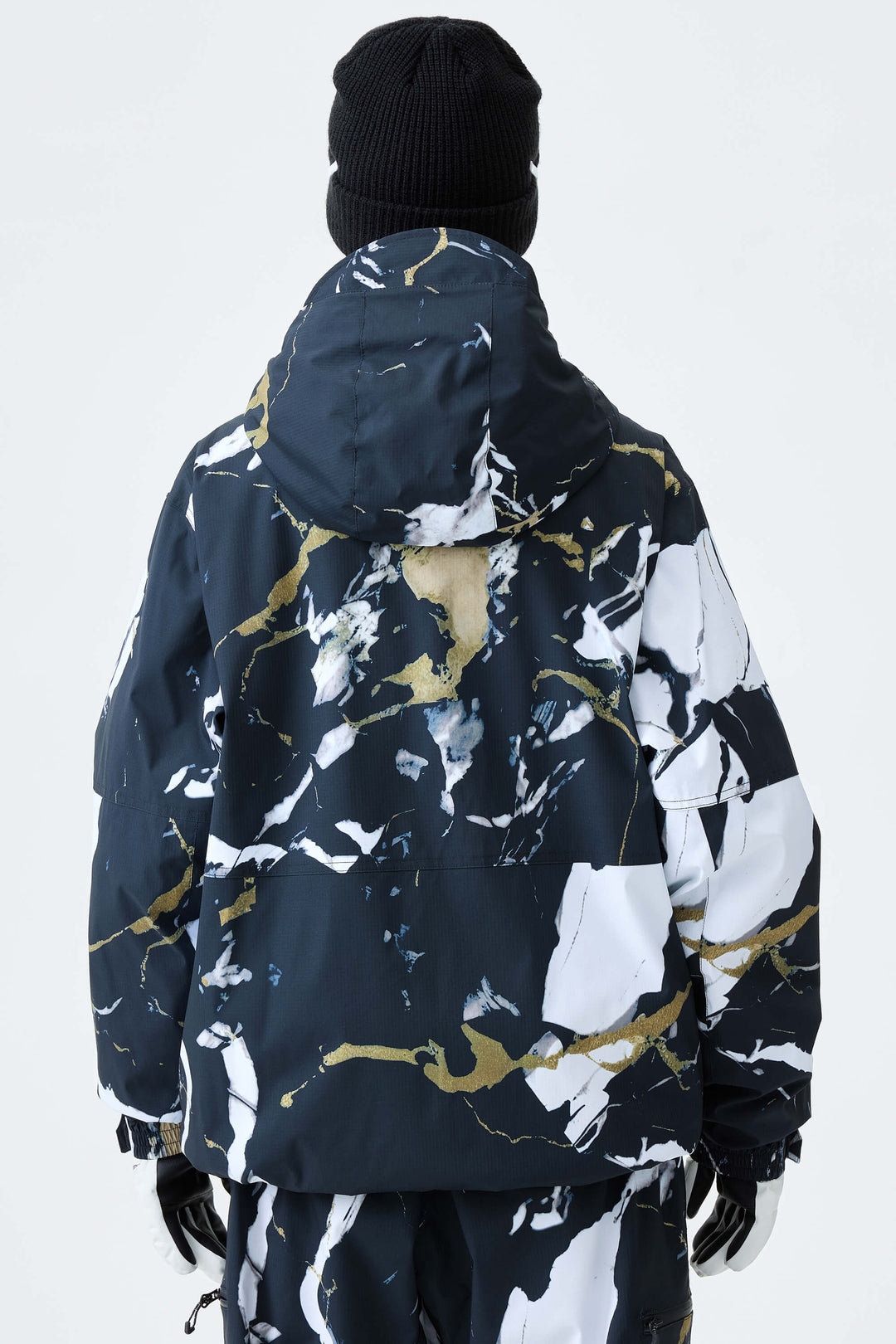 Women's Black Marble Eco Utility Insulated Snow Jacket