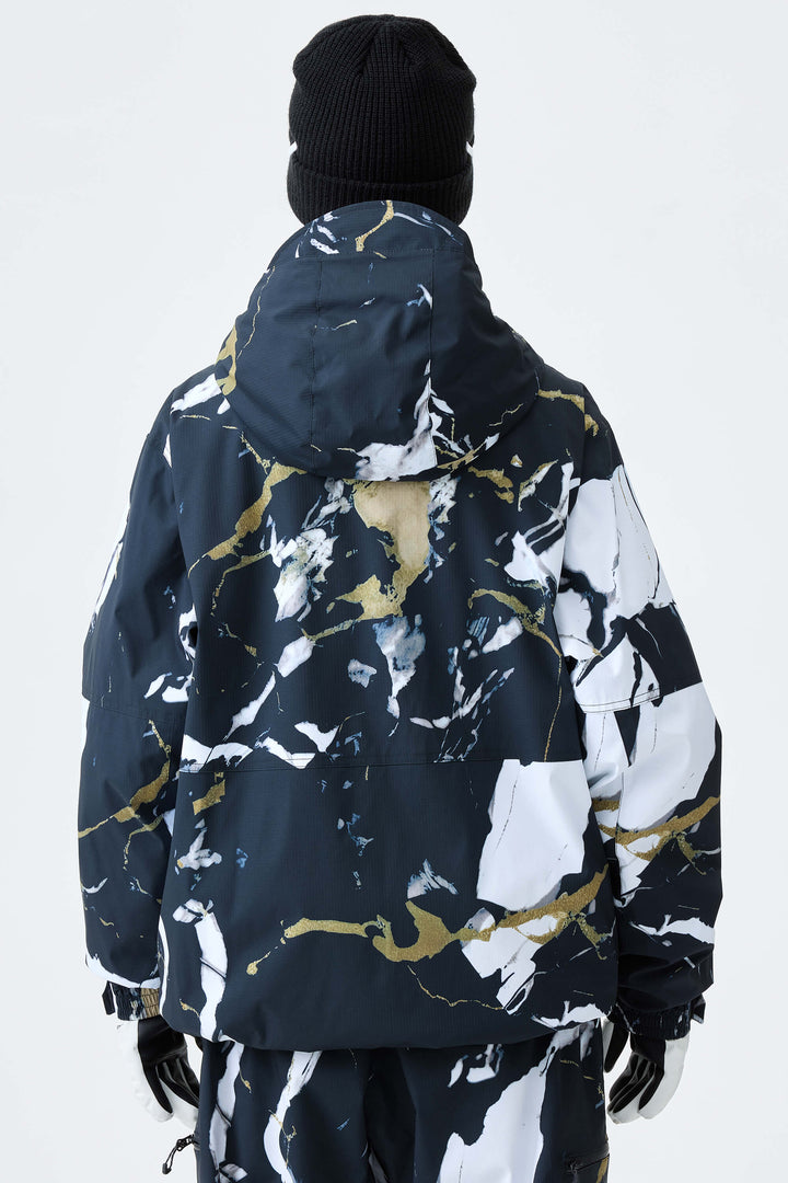 Women's Black Marble Eco Utility Insulated Snow Jacket