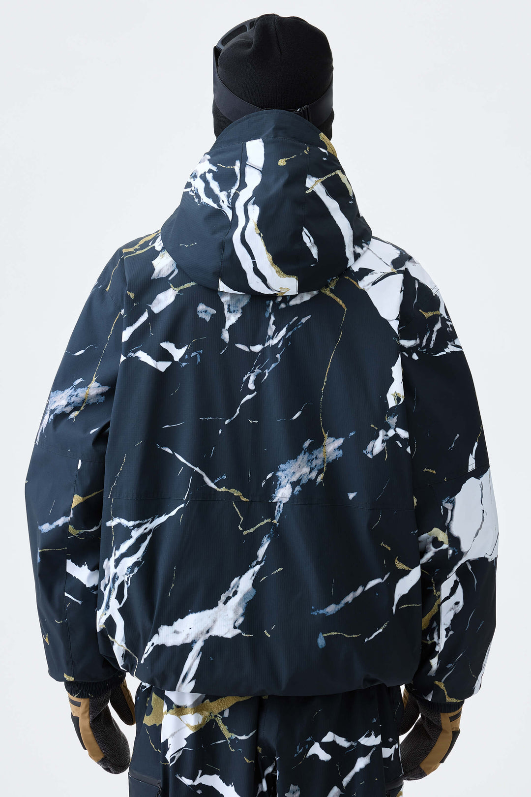 Men's Black Marble Eco Utility Insulated Snow Jacket