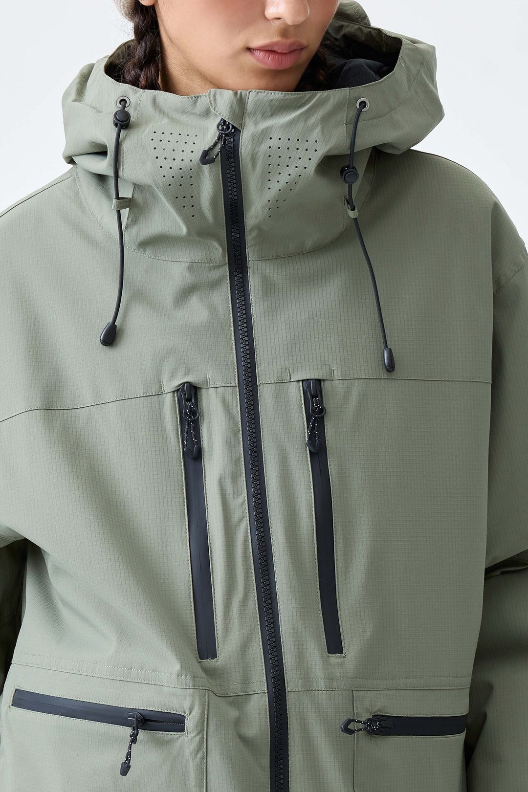 Women's Sage Green Eco Utility Insulated Snow Jacket