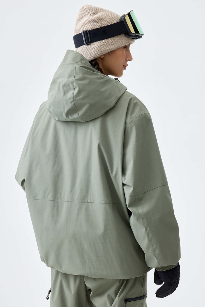 Women's Sage Green Eco Utility Insulated Snow Jacket