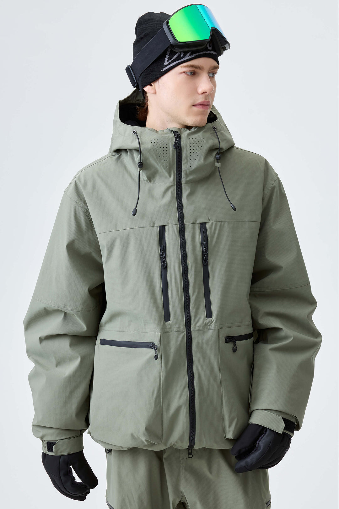 Men's Black Marble Eco Utility Insulated Snow Jacket