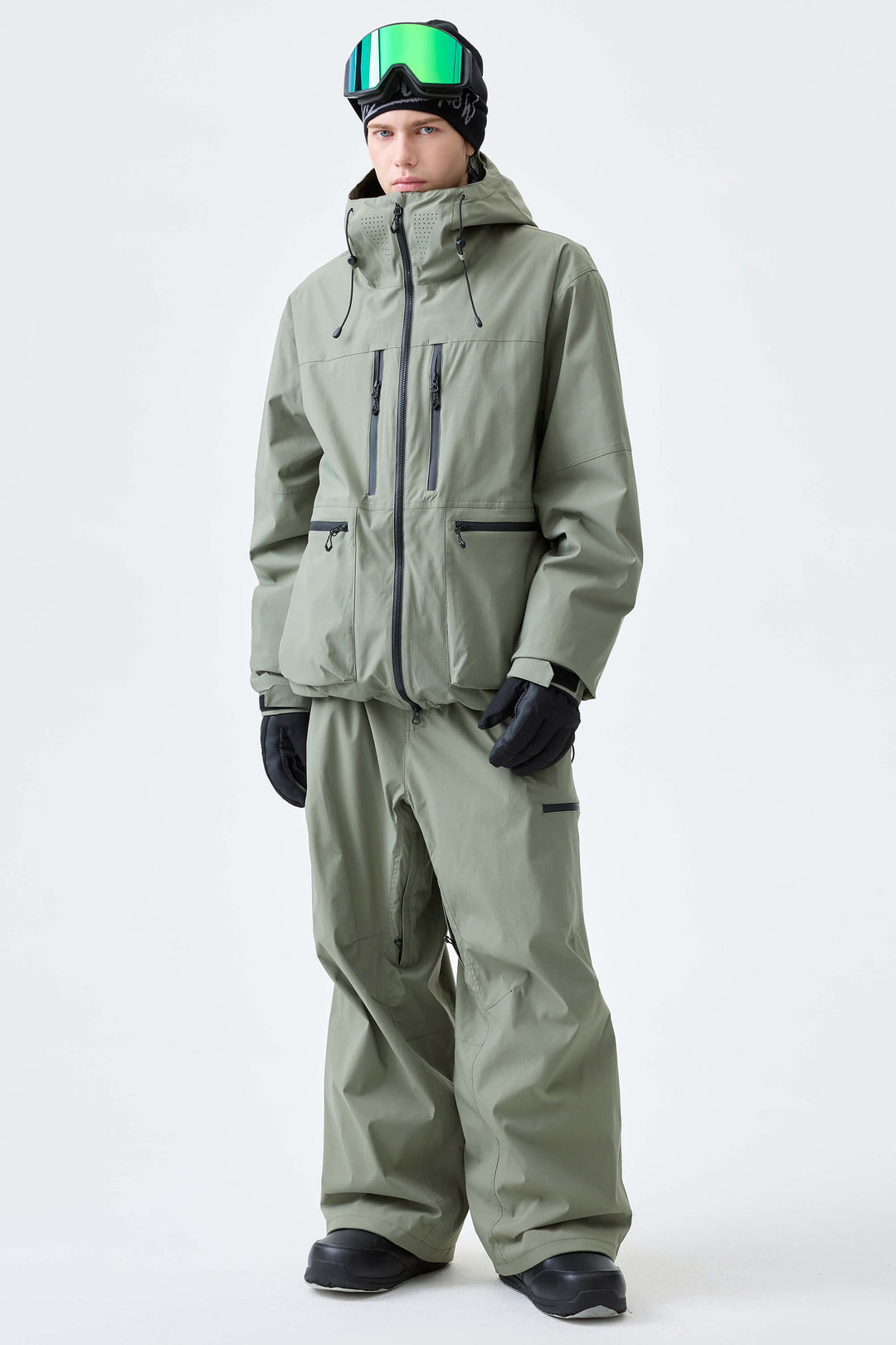 Men's Black Marble Eco Utility Insulated Snow Jacket