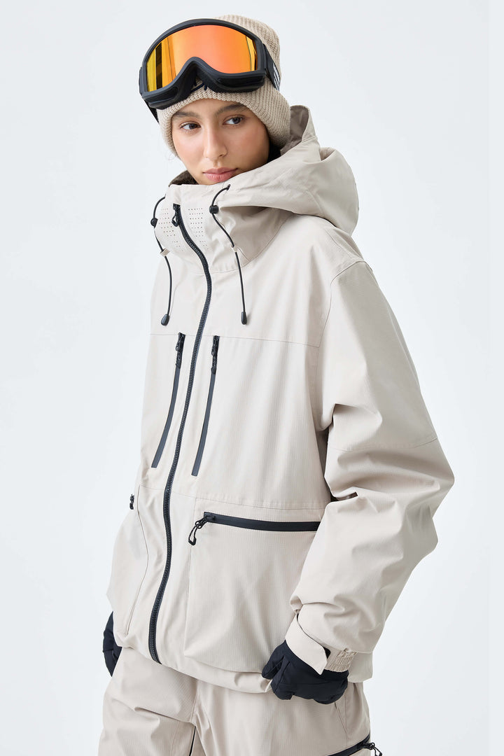 Women's Black Marble Eco Utility Insulated Snow Jacket