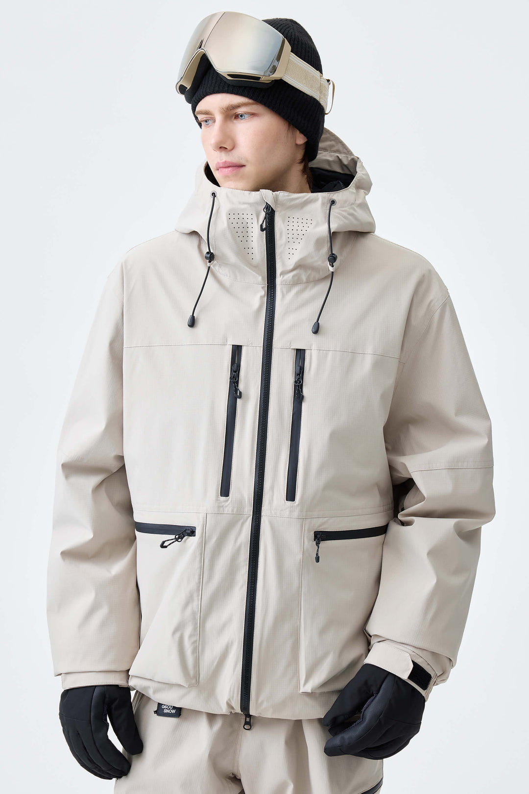 Men's Black Marble Eco Utility Insulated Snow Jacket