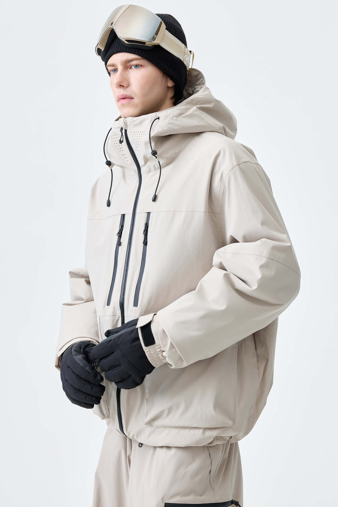 Men's Black Marble Eco Utility Insulated Snow Jacket