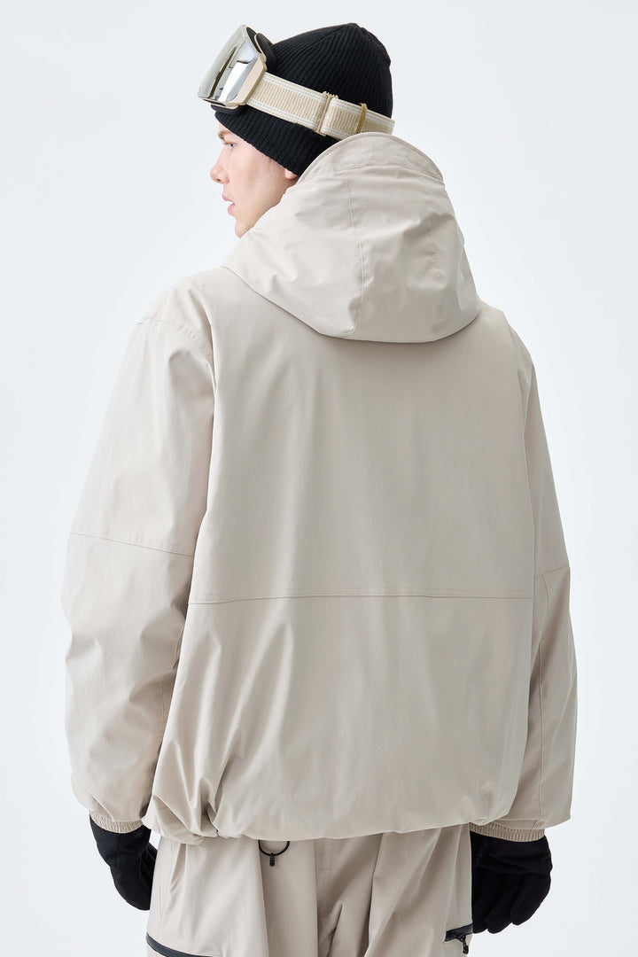 Men's Oat Milk Eco Utility Insulated Snow Jacket