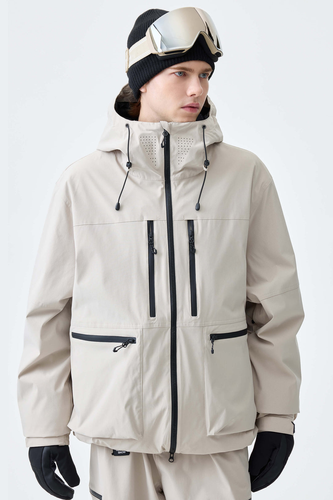 Men's Oat Milk Eco Utility Insulated Snow Jacket