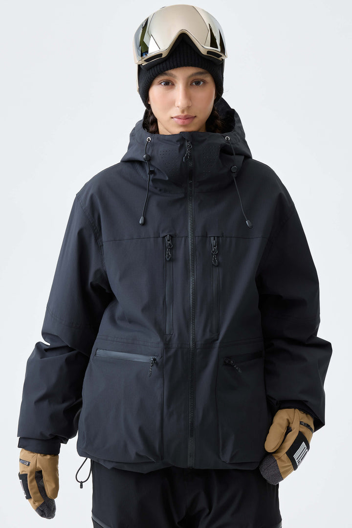Women's Black Eco Utility Insulated Snow Jacket