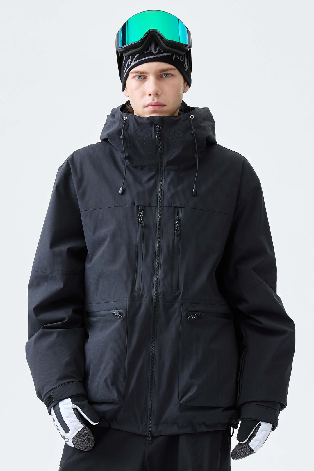 Men's Black Marble Eco Utility Insulated Snow Jacket