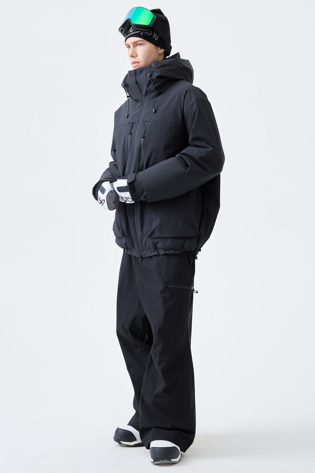 Men's Black Marble Eco Utility Insulated Snow Jacket