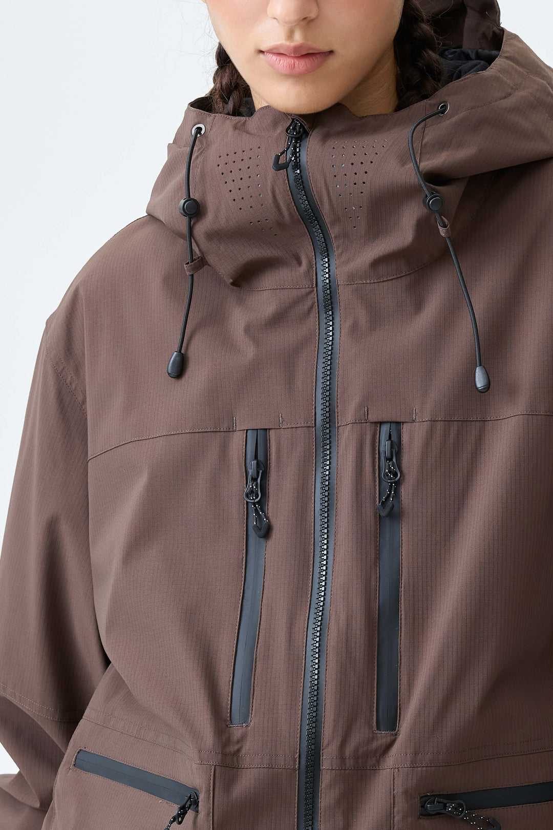 Women's Brown Eco Utility Insulated Snow Jacket