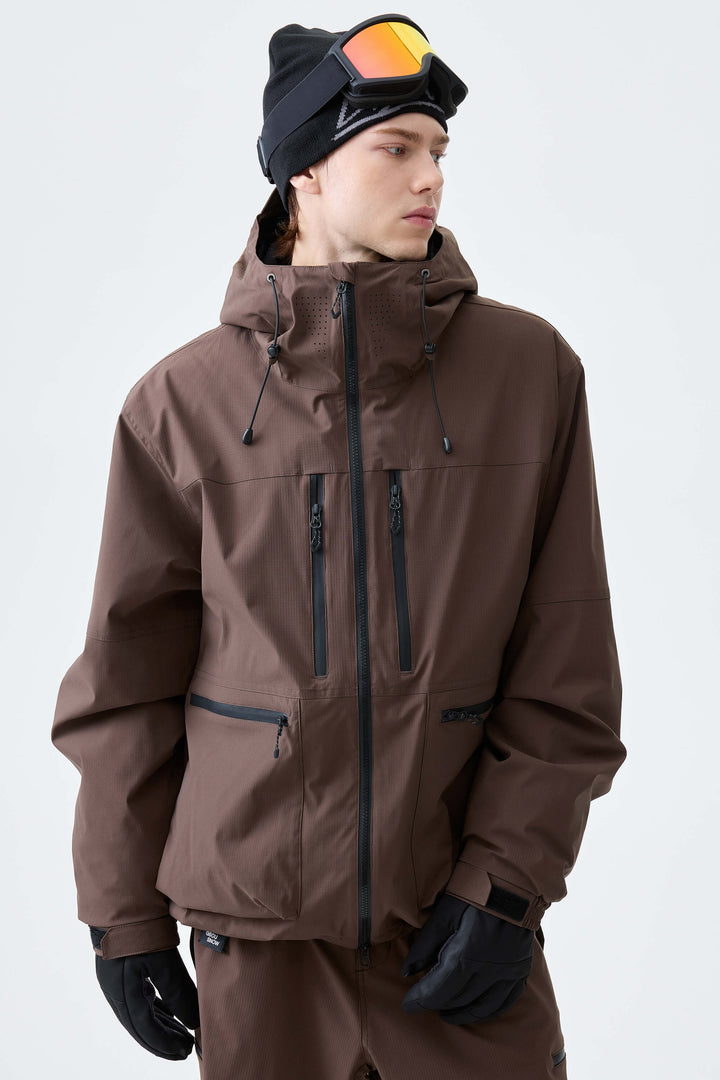 Men's Black Marble Eco Utility Insulated Snow Jacket