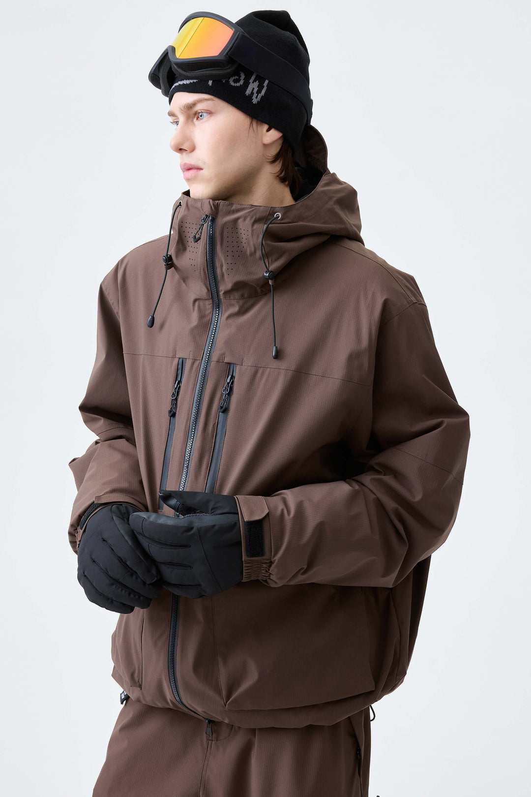 Men's Black Marble Eco Utility Insulated Snow Jacket