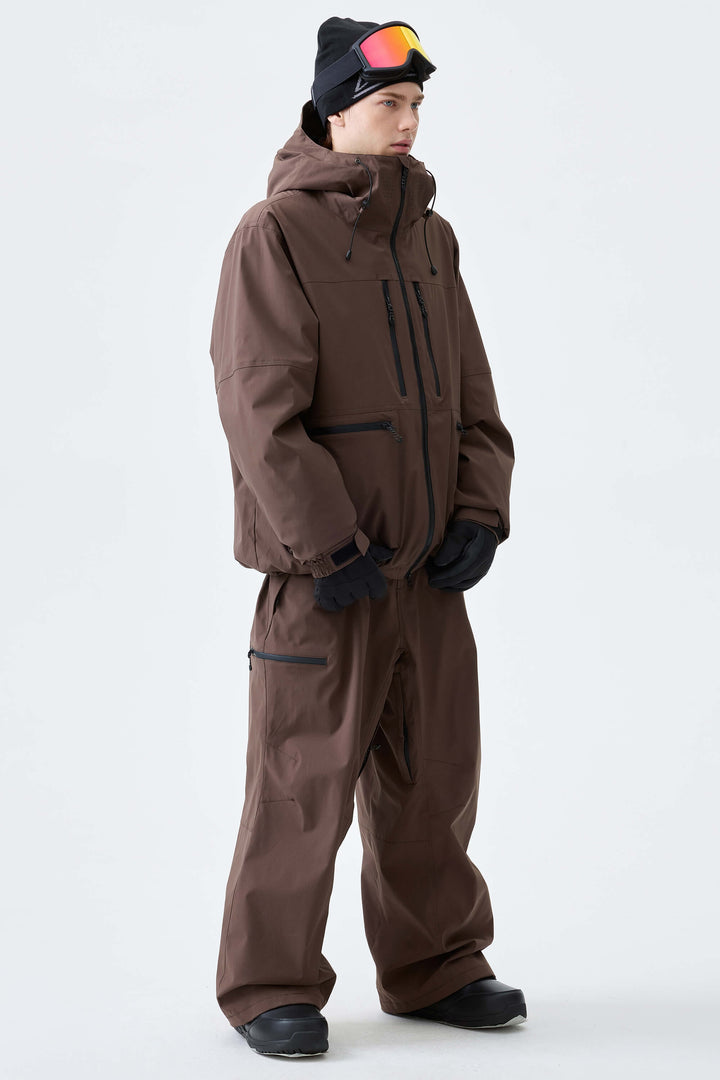 Men's Black Marble Eco Utility Insulated Snow Jacket