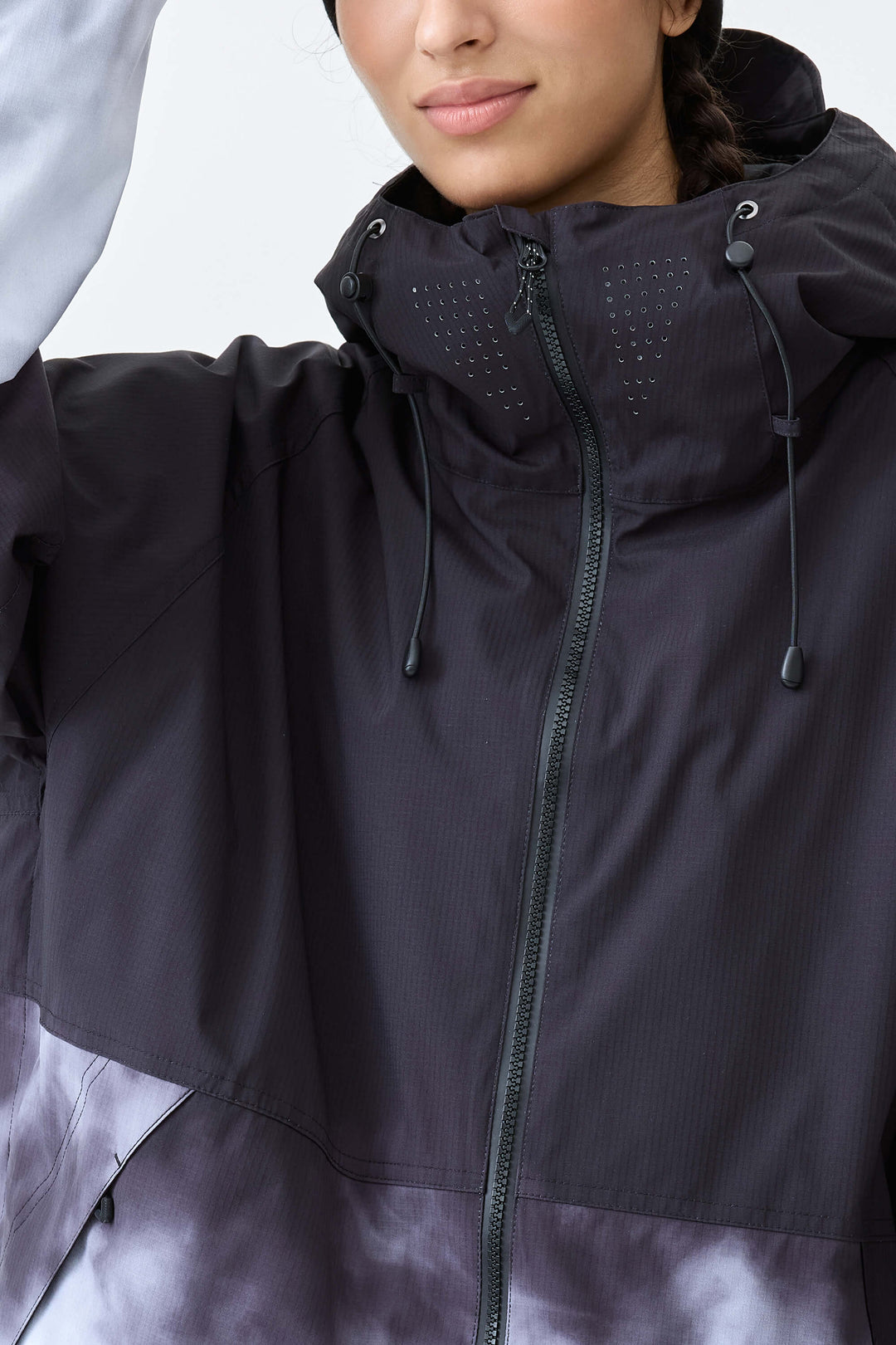 Women's Black Gradient Recycled Insulated Snow Jacket