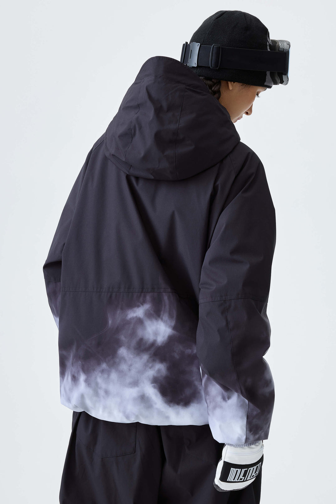 Women's Black Gradient Recycled Insulated Snow Jacket