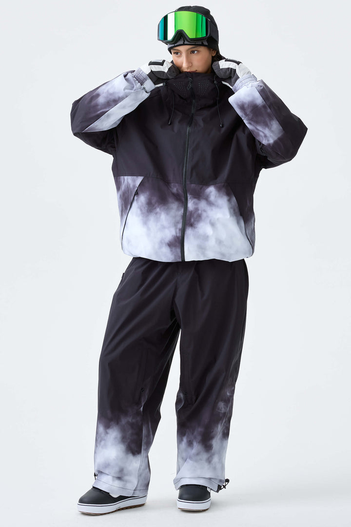 Women's Black Gradient Recycled Insulated Snow Jacket