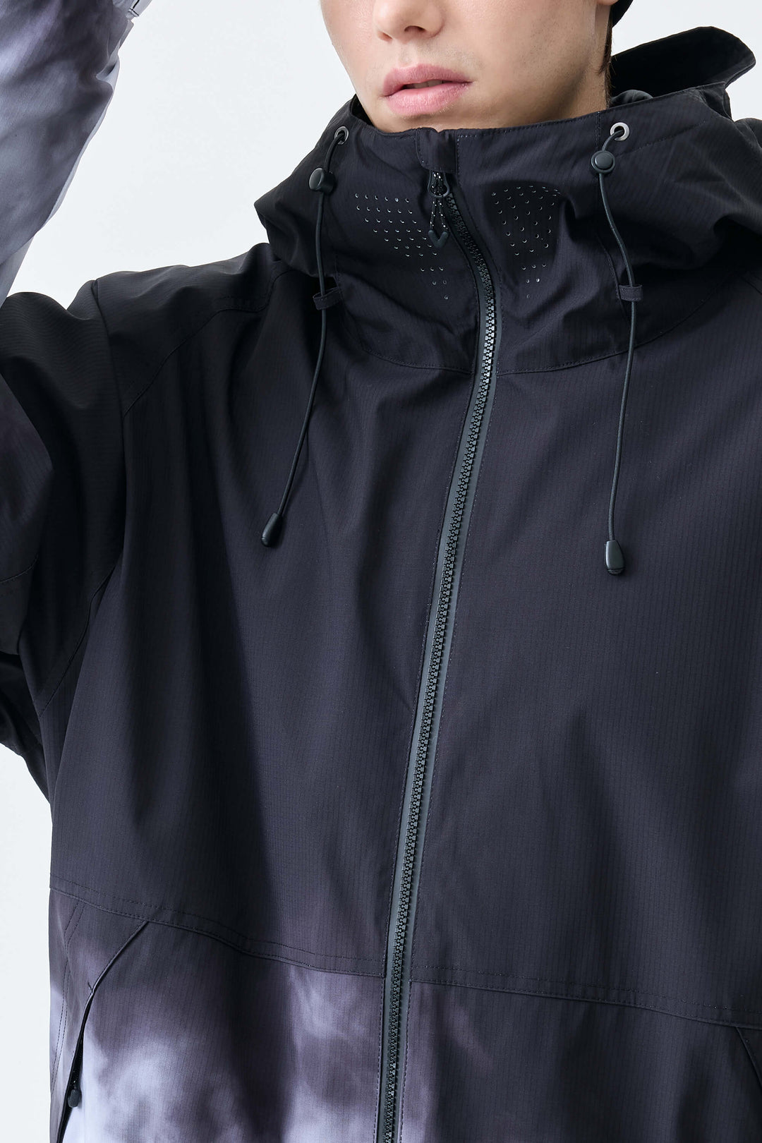 Men's Black Gradient Recycled Insulated Snow Jacket
