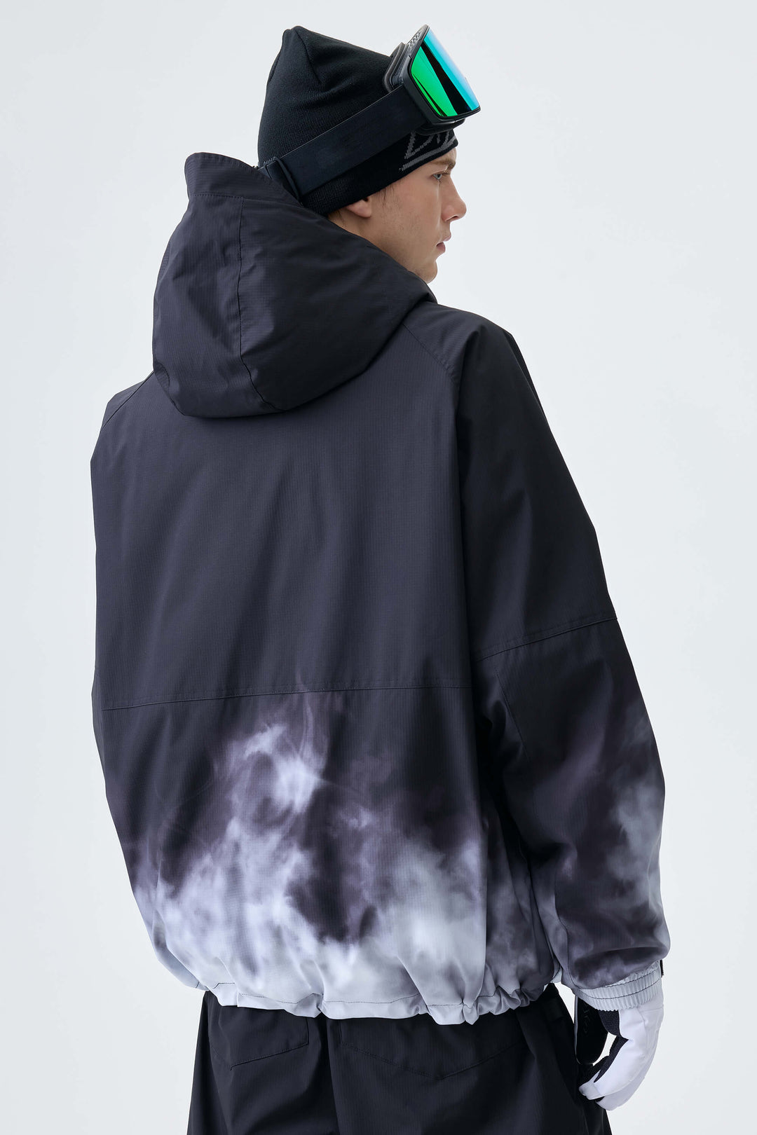Men's Black Gradient Recycled Insulated Snow Jacket