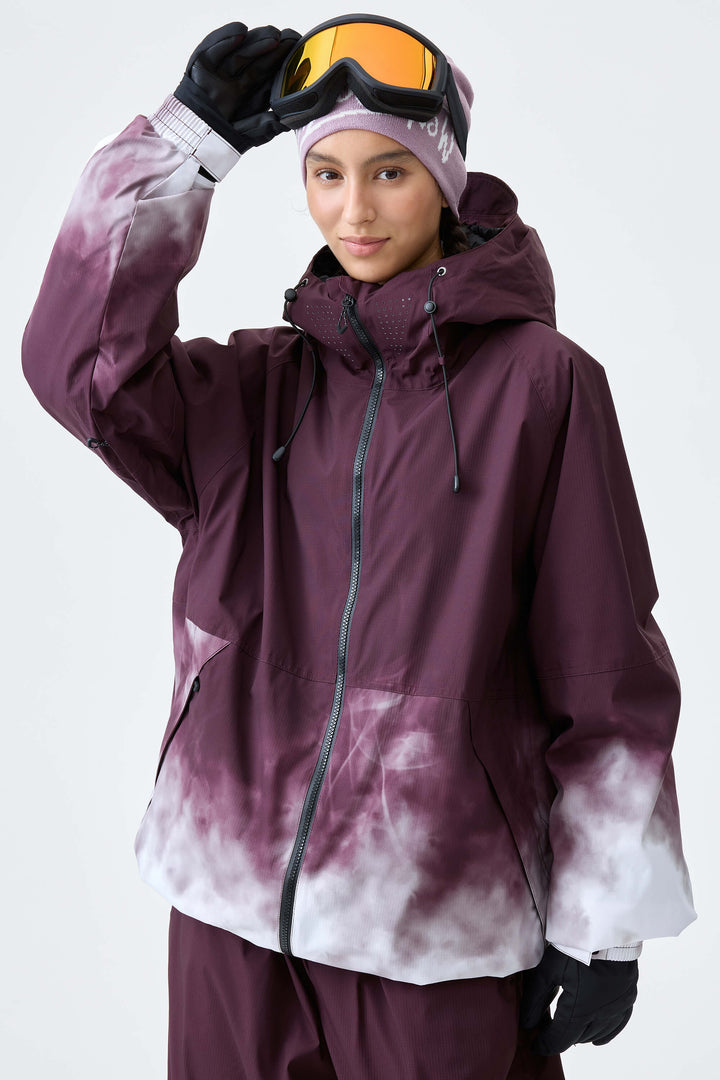 Women's Plum Noir Gradient Recycled Insulated Snow Jacket