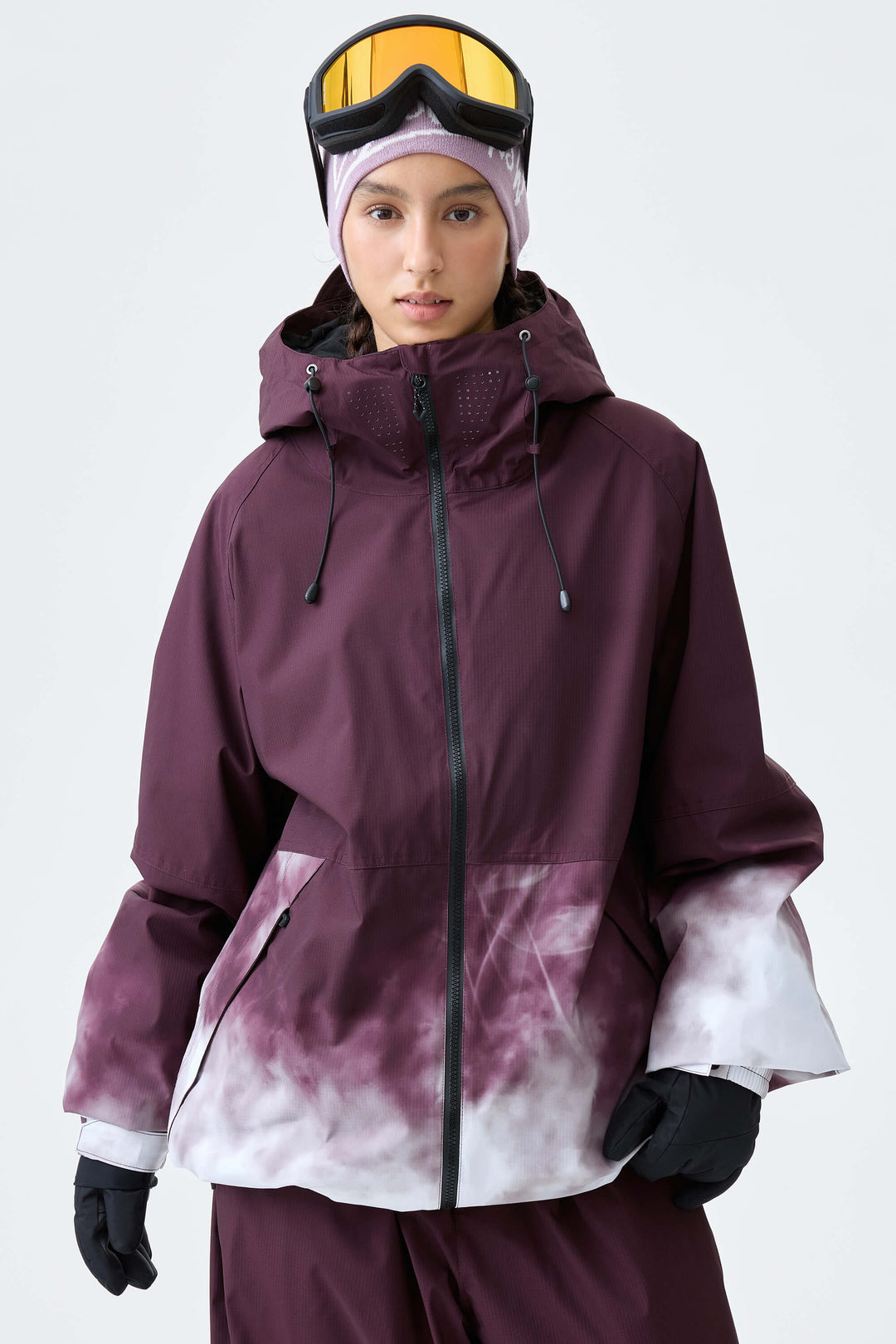 Women's Plum Noir Gradient Recycled Insulated Snow Jacket