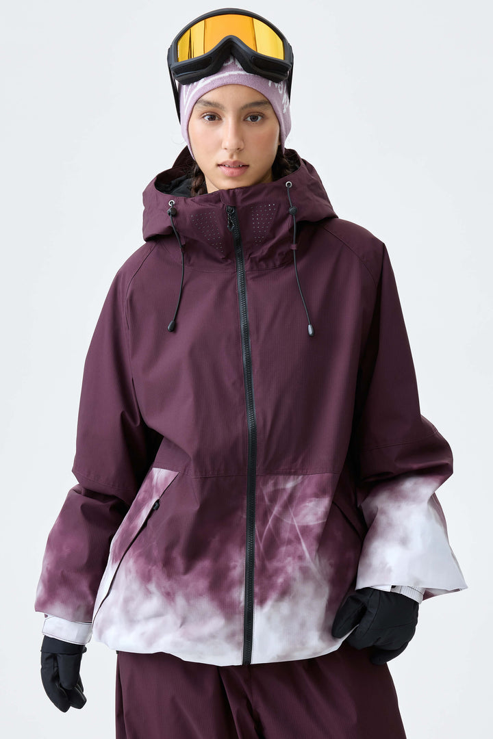 Women's Plum Noir Gradient Recycled Insulated Snow Jacket
