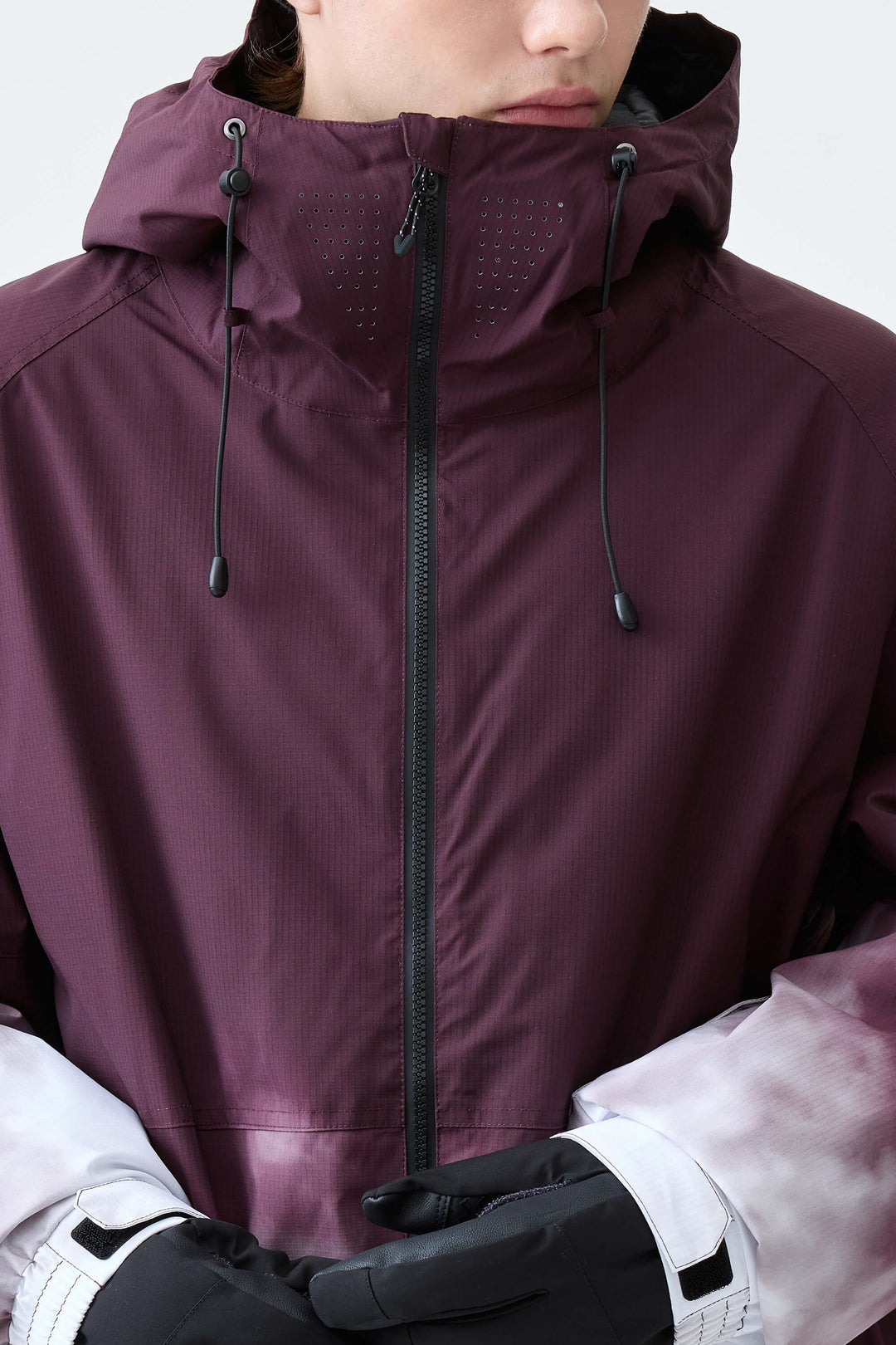 Men's Plum Noir Gradient Recycled Insulated Snow Jacket